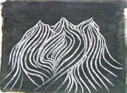 Monte Flora, Base Esperanza. Mixta s./papel. 35x50 cm. 2006